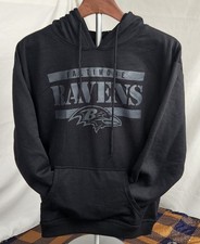 Youth NFL Baltimore Ravens Team Pullover Hoodie Size Medium Black