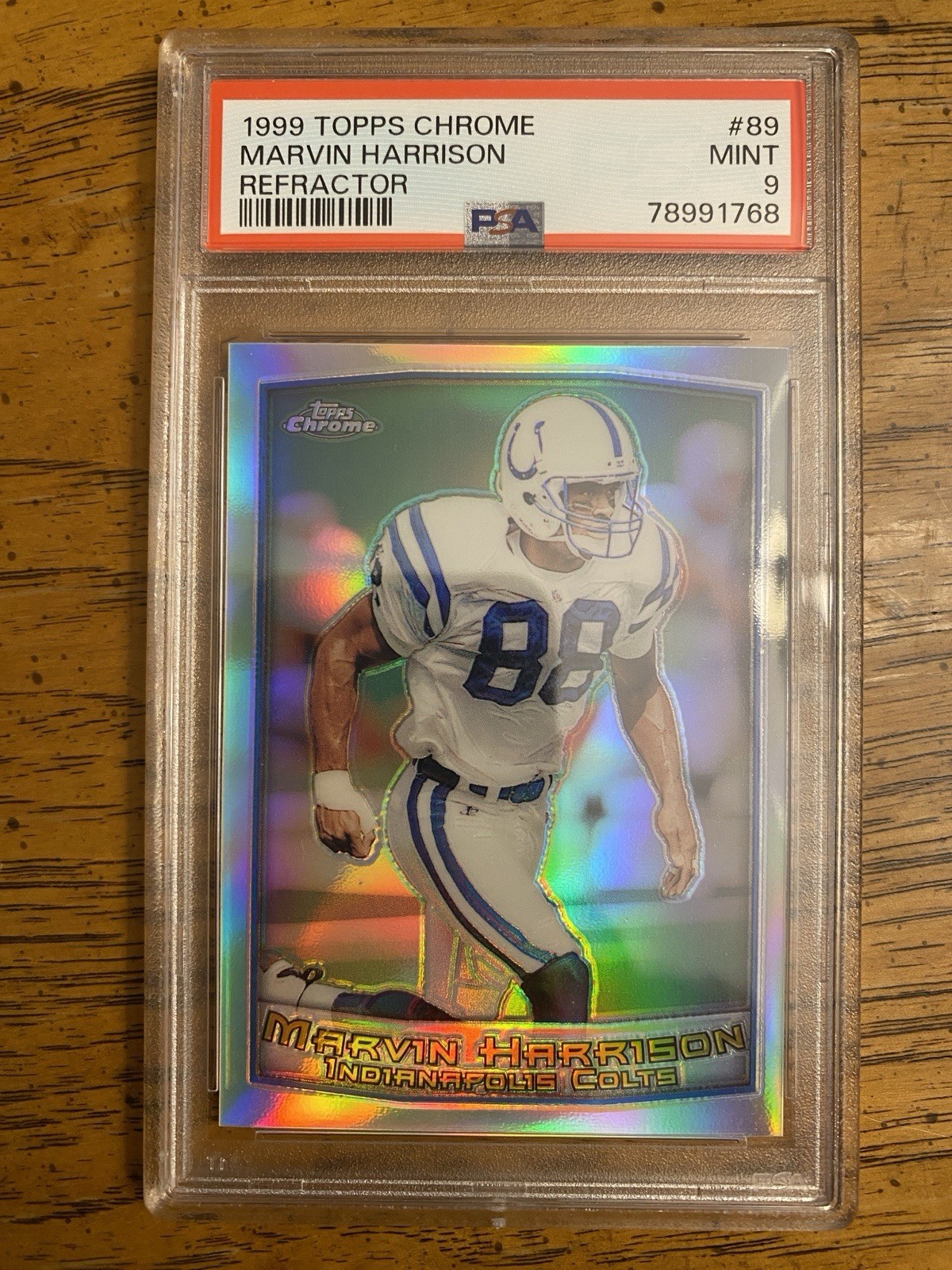 1999 Topps Chrome #89 Marvin Harrison Refractor PSA 9 Mint