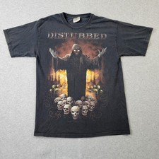 Disturbed Metal Band Shirt Mens Medium 38-40 VTG Demon Skulls Heavy Graphic