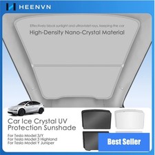 Tesla Model 3 Y Glass Roof Sunshade Front Rear Heenvn Black Grey