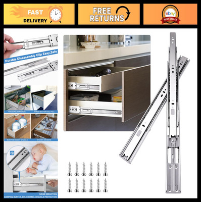 20'' Soft Close Drawer Slides - Heavy Duty Full Extension, 100LB Capacity, 6 Pair