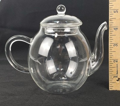 Creano Clear Glass TeapotHeat-Resistant BorosilicateTea Pot W/ Lid.