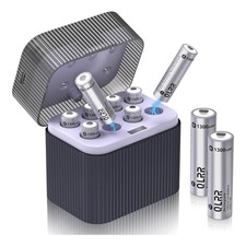 Lithium AAA 8 Batter Pack w/Fast Charger - Rechargeable up to 1200 Times