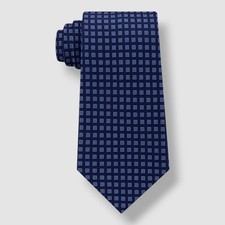 Michael Kors Men's Blue Small Stitched Neat Silk Neck Tie 57x3.25