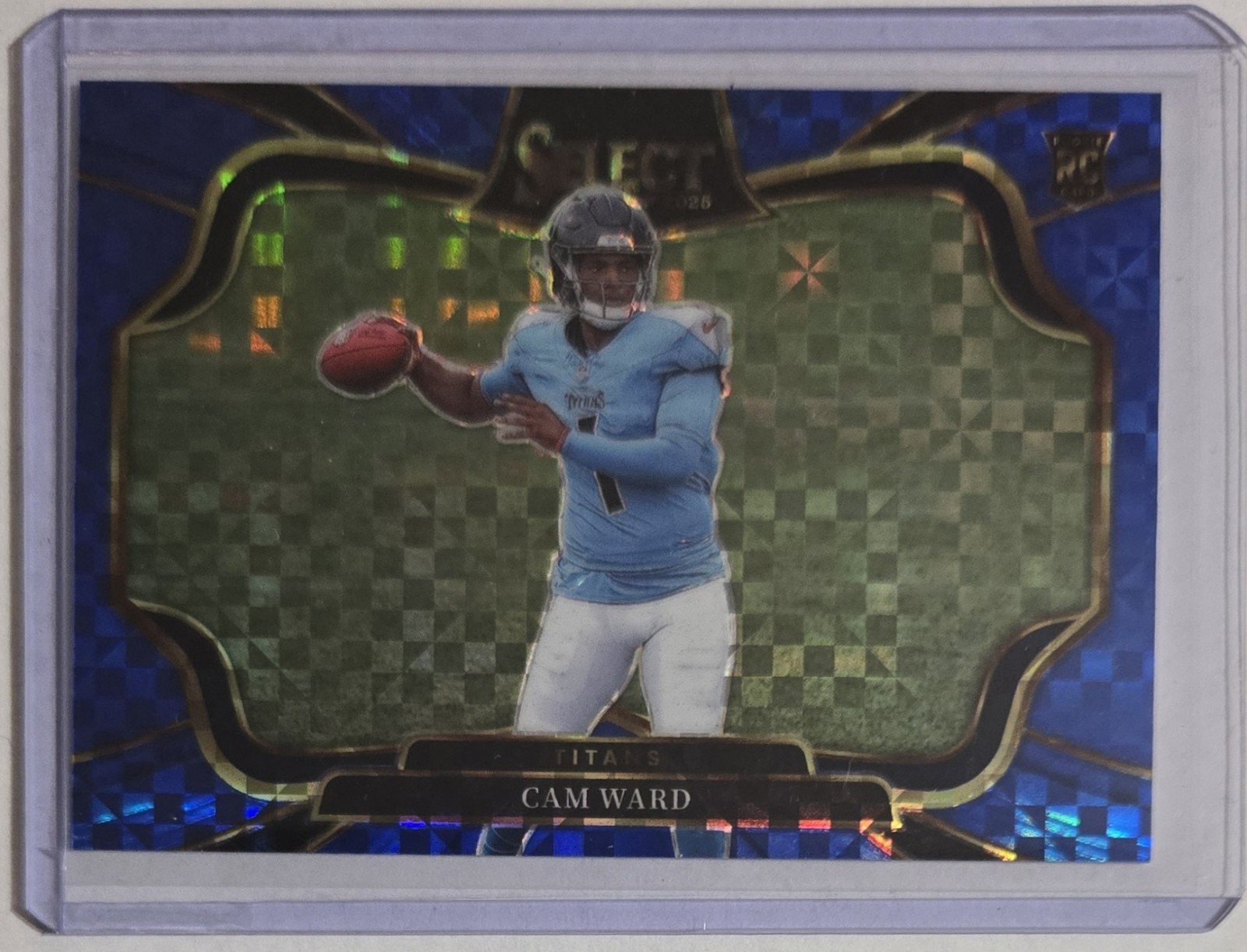 2025 Panini Select Cam Ward Rookie Blue Field Level /75 Titans 