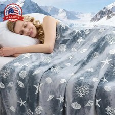 Cooling Blanket Throw Size 50"x70" , Double Sided Ice Cold Blanket for Hot Slee