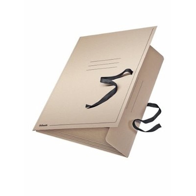 Leitz Esselte 6586 Zeichnungsmappe (mit Bändern, A3, Karton), Natur