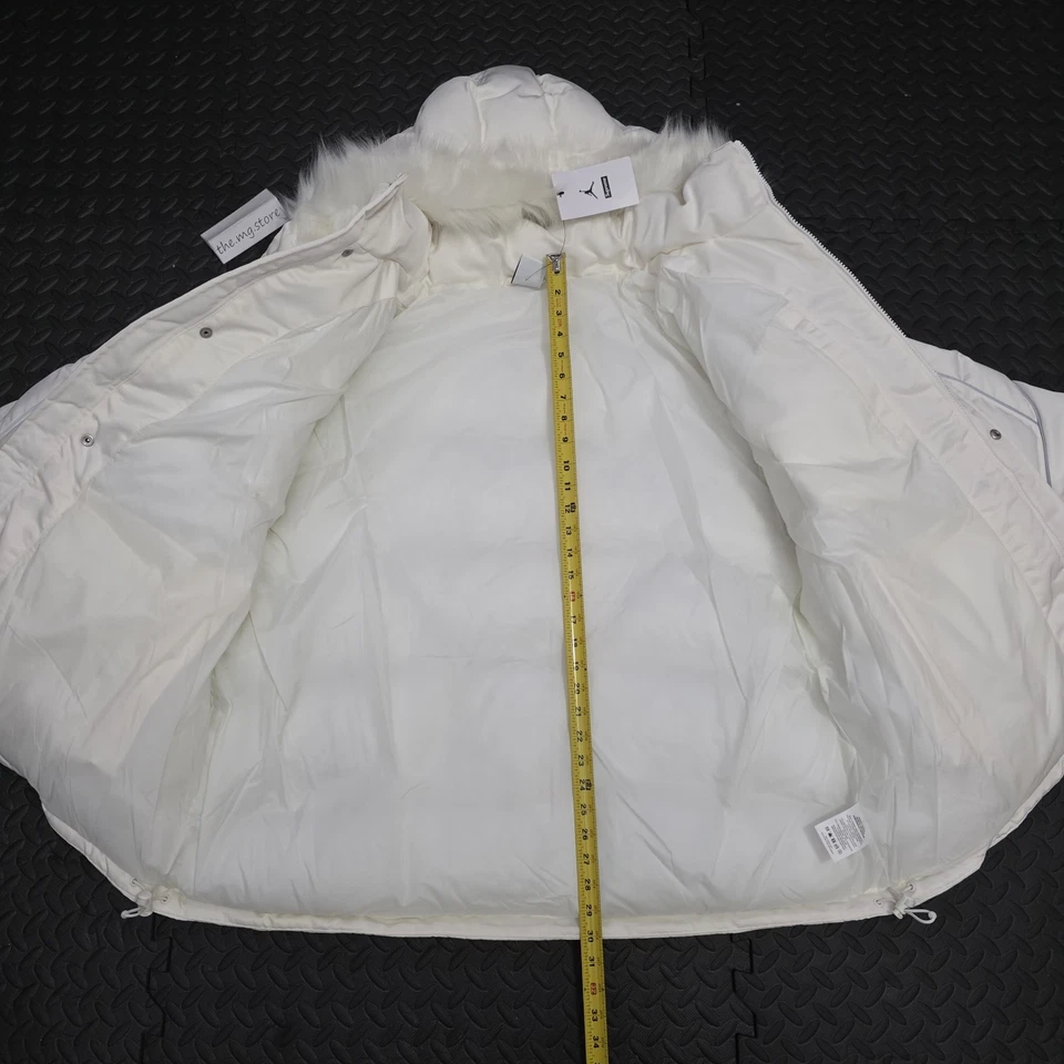 Supreme x Nike Jordan Puffer Jacket Sail White FW24 HF0828-133 Men’s Sz 3XL - Image 3 of 4