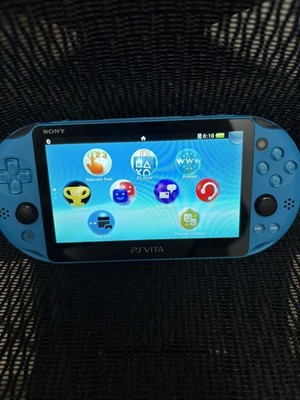 Sony PS Vita 2000 Slim Aqua Blue Very Clean Preowned Fully Functional US Seller