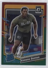 2023 Donruss Rated Rookie Optic Preview Red & Green Prizm Keeanu Benton 12m6