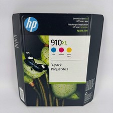 New HP 910XL 3YM86BN Yellow, Cyan and Magenta Ink Cartridge 3 Pack