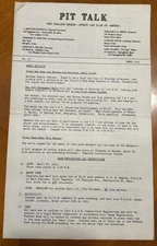 1955 SCCA Pit Talk Newsletter, New England Region, Auto Race News and Results