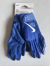 Nike Alpha Batting Gloves Youth Unisex Blue/Blue/White Youth Medium  INV308 