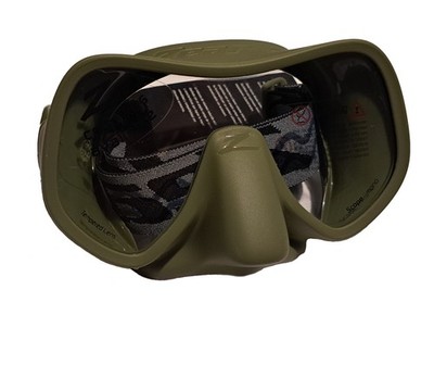 DUWT  Zeagle Scope Mono Maske Olivgrün Tauchmaske Taucherbrille Einglasmaske