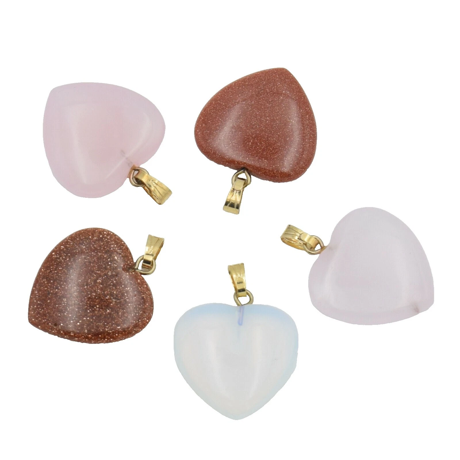 Heart Gemstone Multicolor Jewelry Making Beads