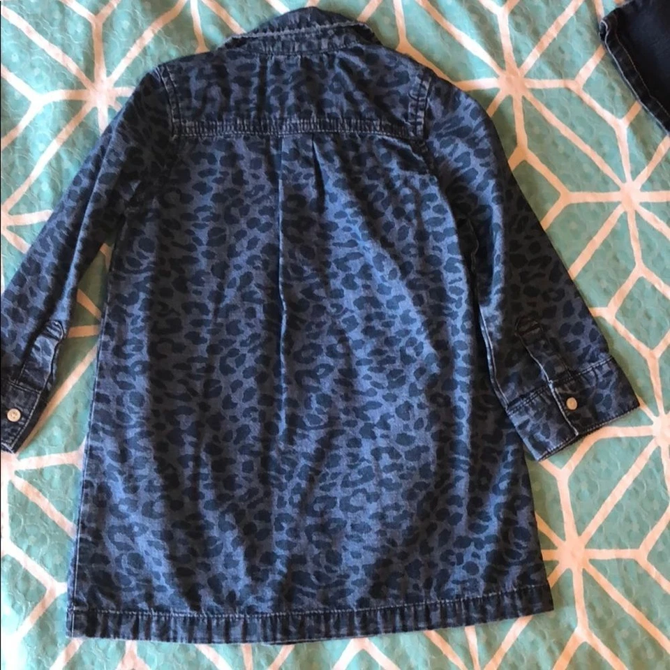 Vestido vaquero estampado guepardo y túnica Faded Glory Foto 3 de 4