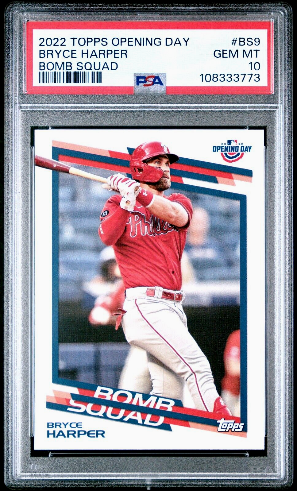 2022 Topps Opening Day Bomb Squad Bryce Harper BS-9 Baseball Card