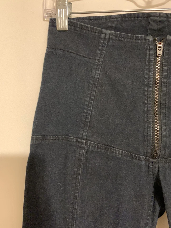 PRAIRIE UNDERGROUND Skinny Pants XS High Waisted Front Zip GIRDIE Black - Image 4 of 4