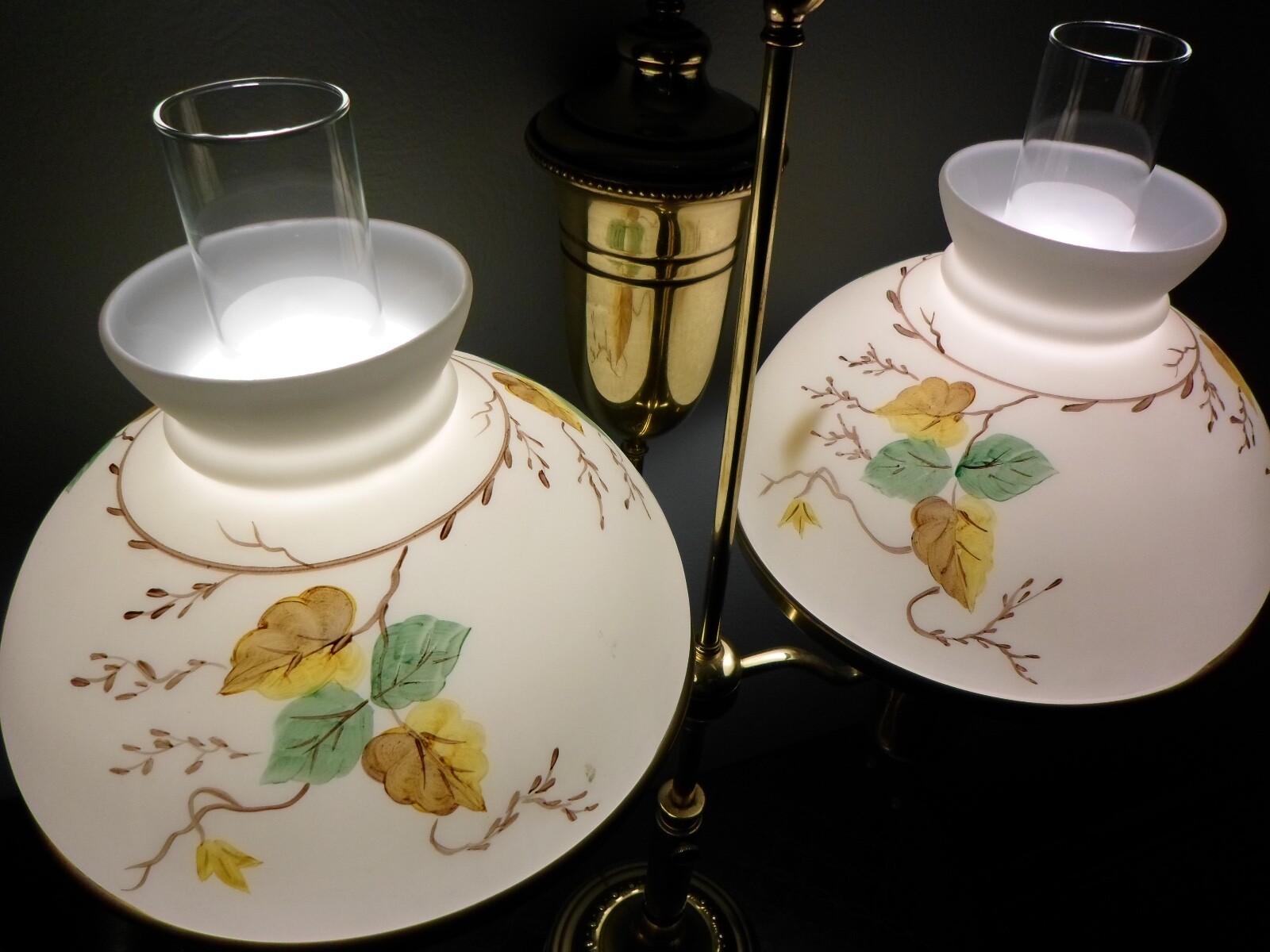 complete with shades vintage brass lamps eBay