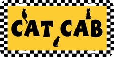 Cat Cab Feline Kitty Taxi Vanity License Plate 12x6 New High Quality Metal