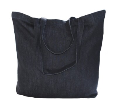 20 Wholesale Bulk Large Dark Denim Tote Bags - Free Shipping