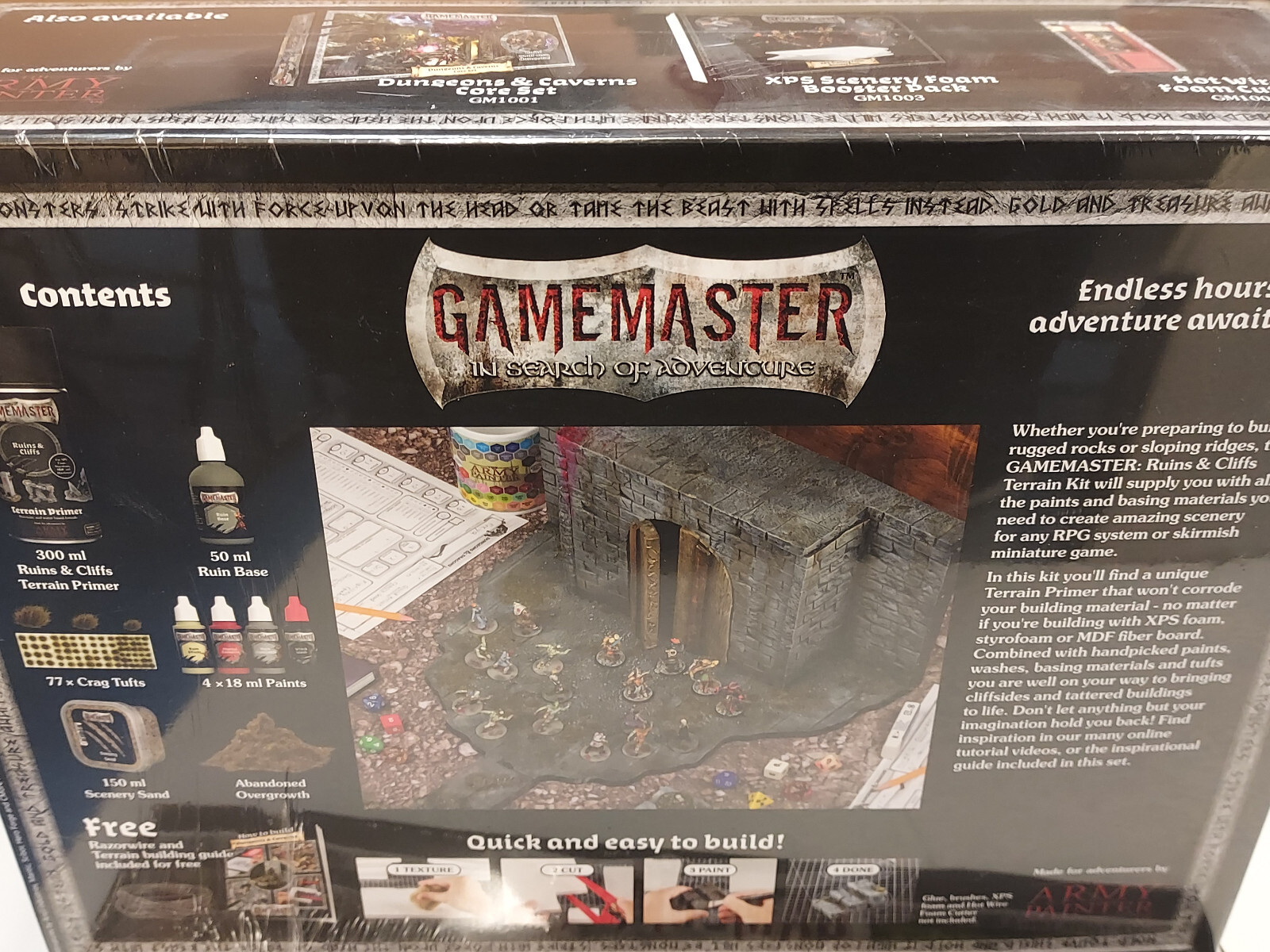 GAMEMASTER: RUINS AND CLIFFS TERRAIN BRUSH KIT New!