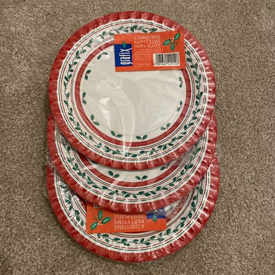 Grafix Weihnachten Pappteller x 18 Teller (3 Packungen à 6) - 90er Nostalgie -