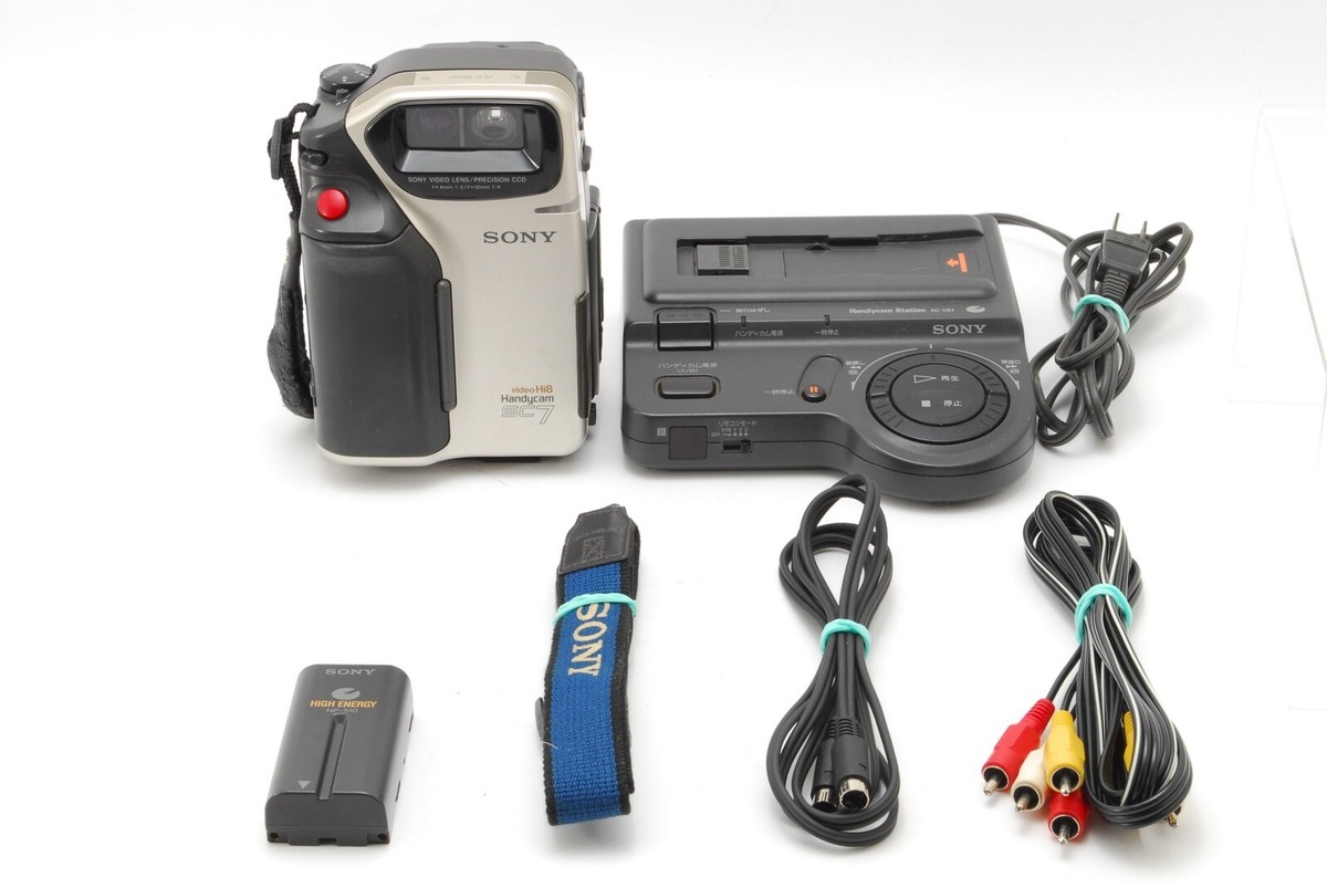 SONY VideoHi8Handycam CCD-SC7 ④ NEAR MINT/Accessory 】 Sony Camcoder Video Camera HI-8 CCD