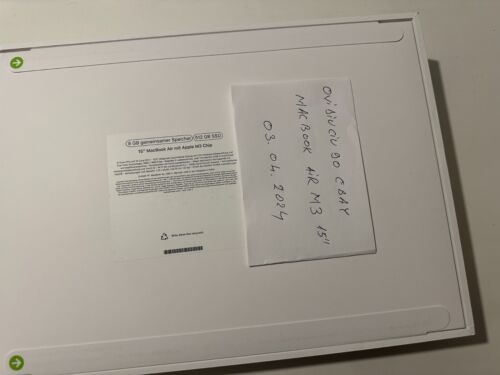 🔥Brandneu & OVP 2024 MacBook Air 15,3'' mit Leistungsstarken M3 & 512 GB SSD🔥 - Zdjęcie 1 z 5