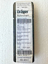 Drager Hydrogen Sulfide 100...2000 ppm PART N-CH29101 GAS DETECTION TUBE