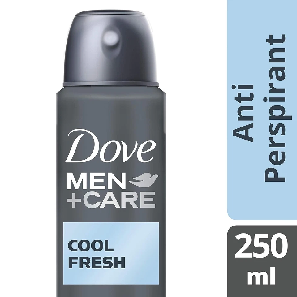 6 Pk Dove Men+Care Cool Fresh Dry Spray Antiperspirant Deodorant 8.45oz / 250ML - Image 2 of 4