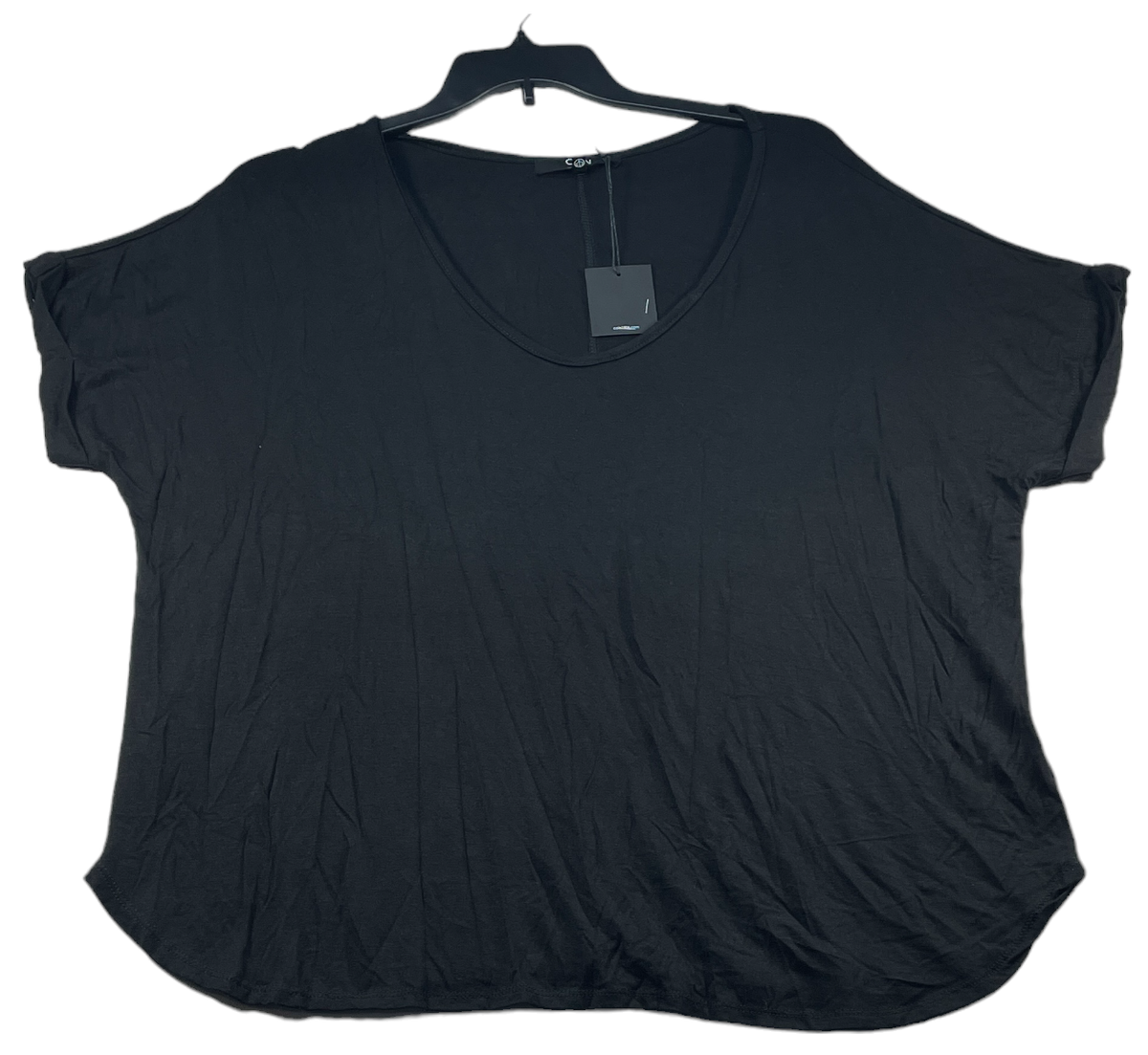 売れ筋商品|||コイン1804 カットソー トップス レディース Plus Size Cotton Stripe Dolman Short Sleeve Top Black Ivory cotton slub stripe dolman short sleeve tee curve
