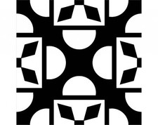 8 X 8 Black And White Coli Peel And Stick Tiles