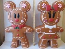 Disney Mickey  Minnie Mouse 22" Lighted Christmas Gingerbread Blow Mold Gemmy