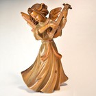 Scarce Anri - 7" Angel Playing Mandolin - Hand Carved - Bernardi - Vintage 1980s