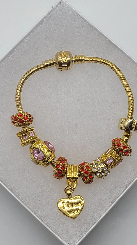 Pulsera Love con Pugster y dijes europeos  Foto 3 de 4
