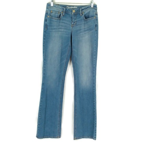 Jeans Aeropostale donna Chelsea curvy bootcut denim blu invecchiato taglia 4 lunghi - Foto 2 di 7