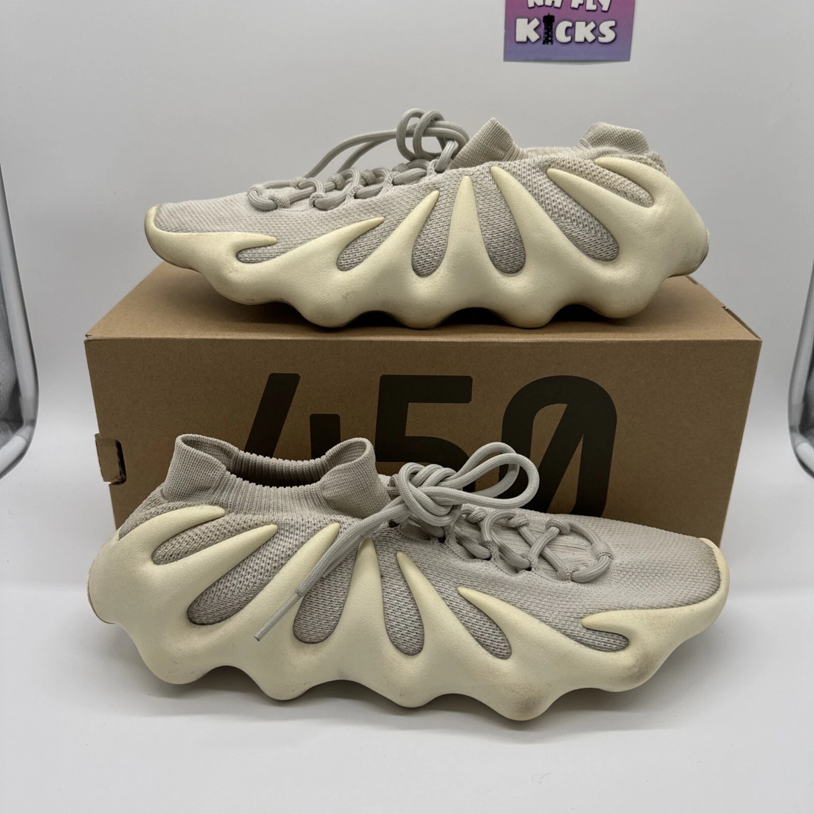 Adidas Yeezy 450 Cloud bianche stringate uomo bianche sneakers scarpe casual H68038
