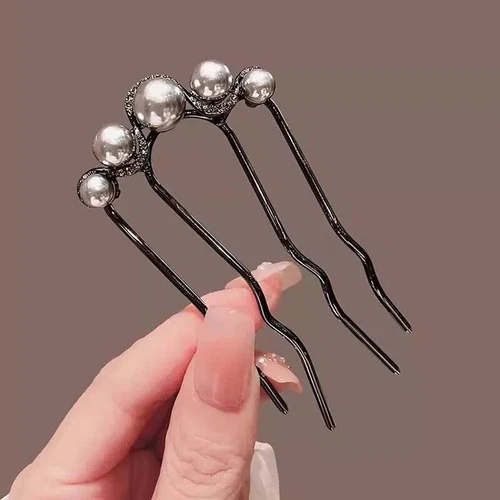 French Pearl Hair Pin U Shaped Hair Fork Hairstyle Bridesmaid Fashion Hair ClipX - Picture 12 of 19