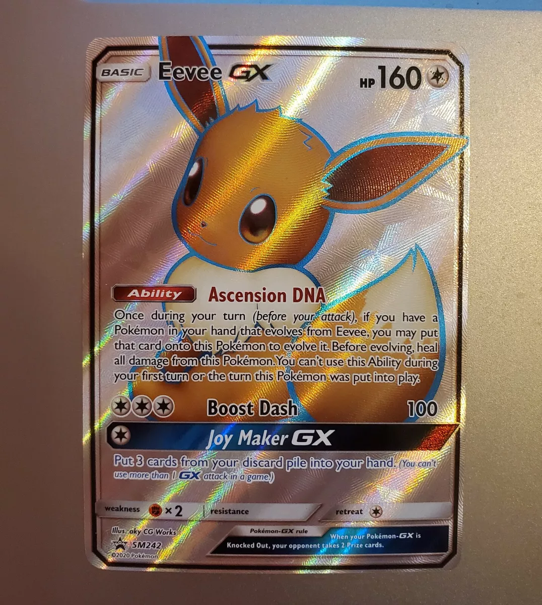 Brand New Eevee V Gold Basic Pokemon Card