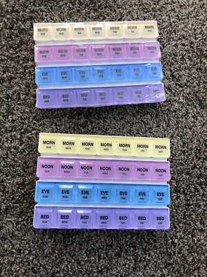 Apex Medication Medicine Vitamins 4x Day Weekly Planner Organizer Pill ...