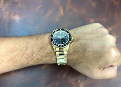 Rolex GMT-Master 18k Yellow Gold Black Nipple Dial 40mm Oyster