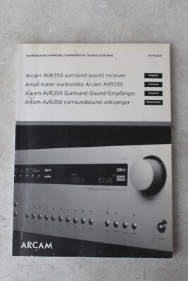 ARCAM AVR350 7.1 Surround Sound Receiver Amplifier HANDBOOK MANUAL ONLY