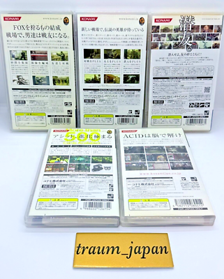 PSP Metal Gear Solid Ops Plus Peace Walker Acid 1 2 Lot 5 Set