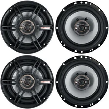 (4) Crunch CS653 6.5" Car Audio 3-Way Speakers 300 Watts Max 6 1/2" Inch
