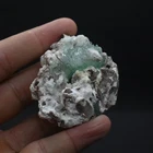 Pointed green Apophyllite on matrix #4622