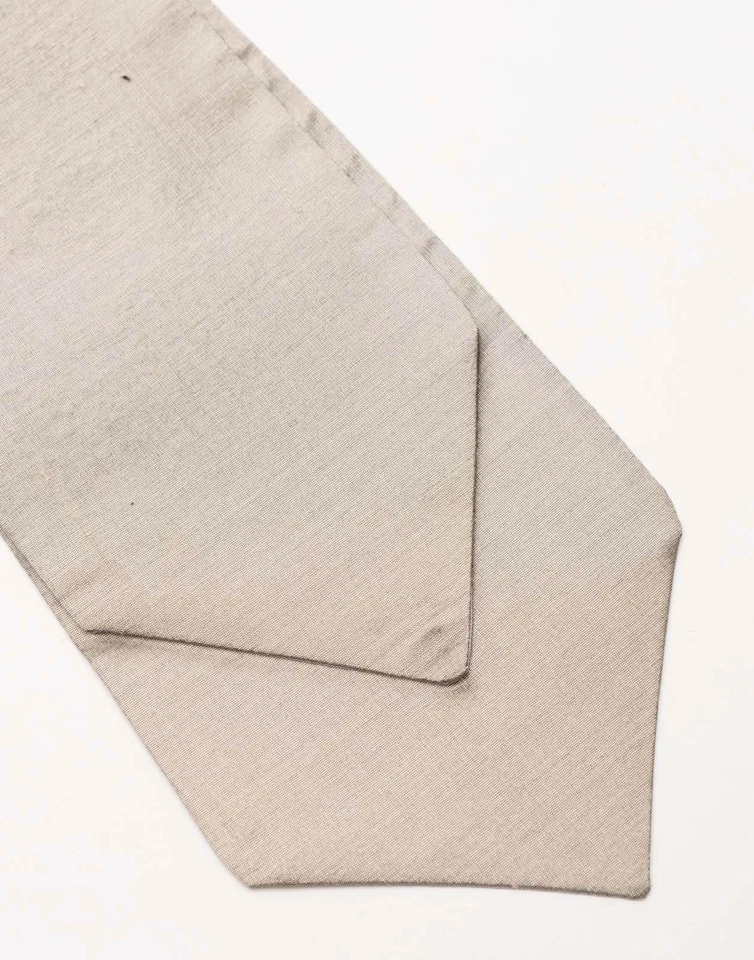 Corbata Doble Corta de Seda PAL ZILERI CERIMONÍA Shantung Gris Ancha Hecha en Italia Foto 4 de 4