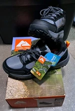 Mens Ozark Trail Waterproof Hiking Shoe Var Sizes Low Hiker Black Rugged Outsole