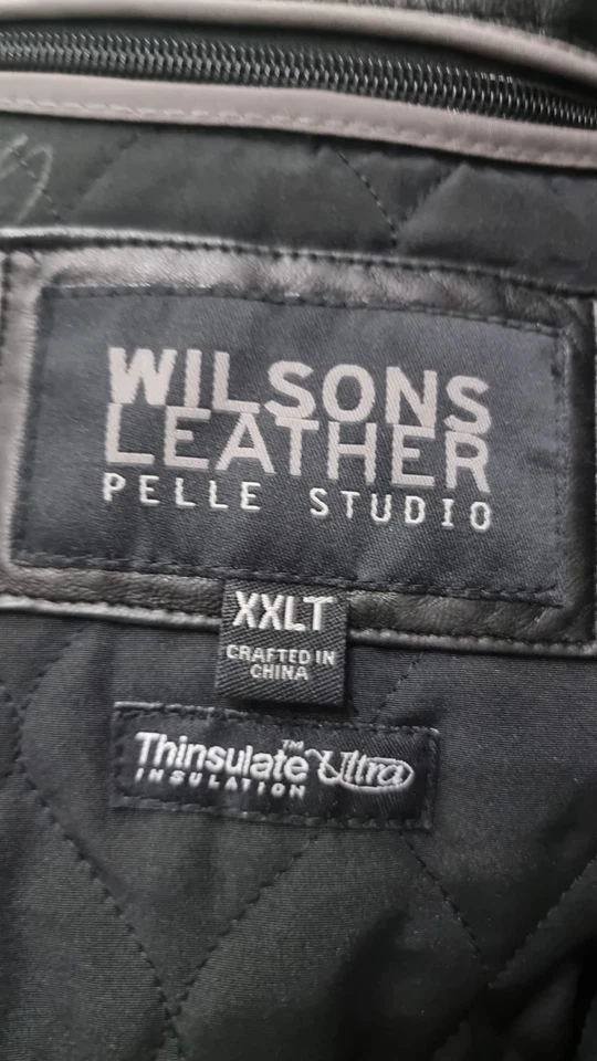 Chaqueta Abrigo WILSONS LEATHER Hombre De Cuero Color Negro Talla XXL Cod. AN304 - Imagen 4 de 4