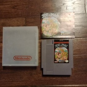 Joe & Mac (Nintendo NES, 1992) Authentic w/ Manual & Plastic Case